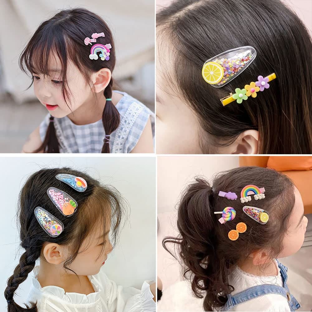 Set Of 14 Baby Hair Clips Card, Creative Sweet Kid Side Tassels Clips, Tiny Hair Clips for Baby Girls, Princess Decorative Hair Accessories Set Of 14 Baby Hair Clips Card, Creative Sweet Kid Side Tassels Clips, Tiny Hair Clips for Baby Girls, Princess Decorative Hair Accessories